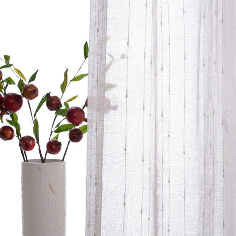 white striped curtains