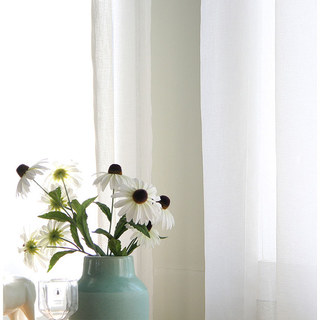 The Bright Side White Heavy Sheer Curtain 7
