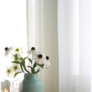 The Bright Side White Heavy Sheer Curtain