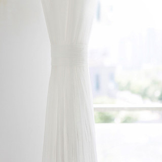 The New Neutral White Sheer Curtains with Exquisite Striped Texture 4