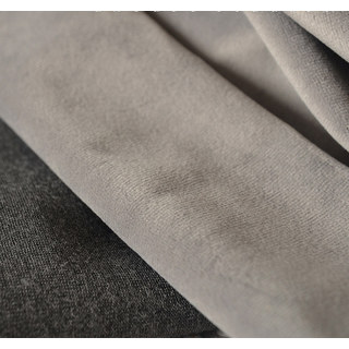 Fine Light Gray Velvet Curtain Drapes 2