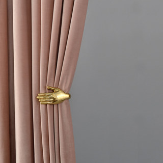 Premium Dusky Pink Velvet Curtain Drapes 3