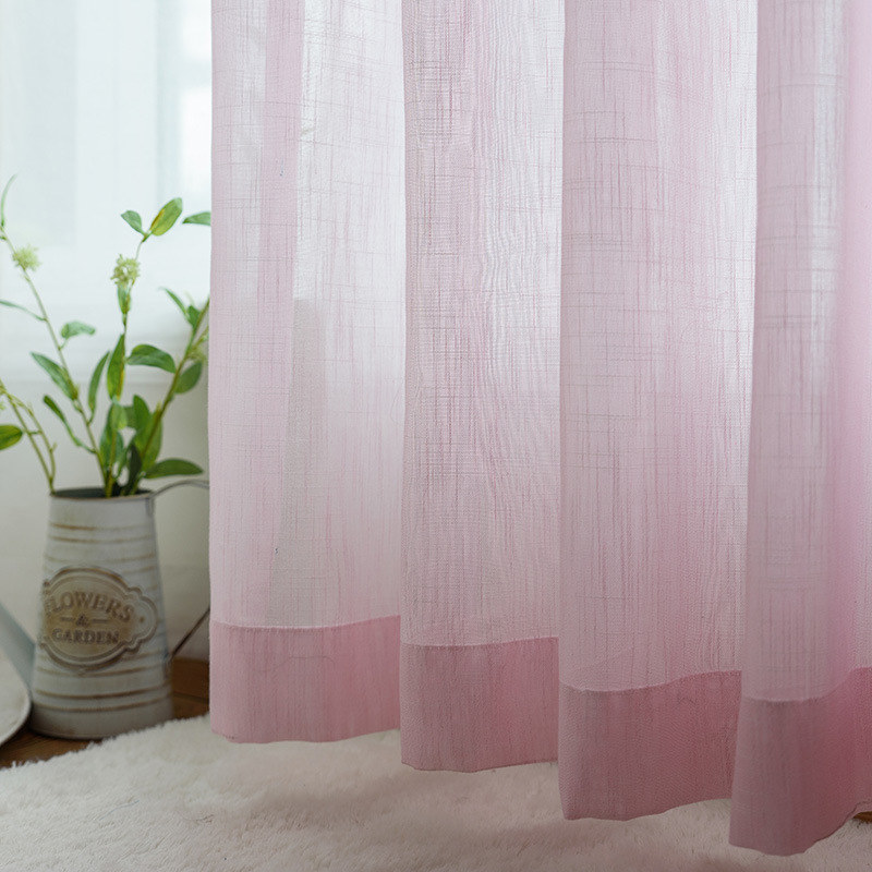 Sheer Curtain A touch of Sunshine Pink Voile Curtain Voila Voile®