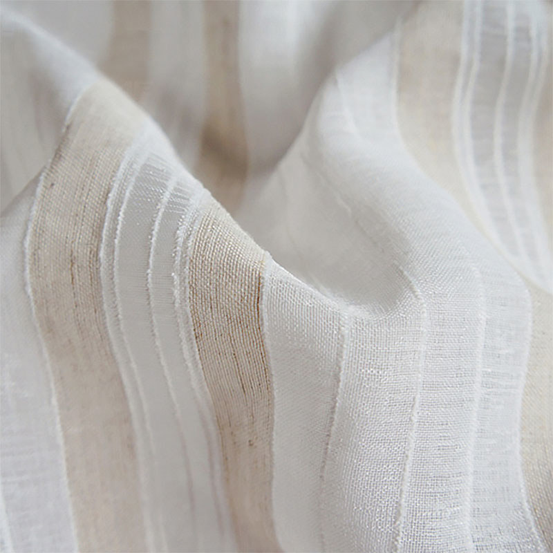 Country Escape Striped Linen Sheer Curtain
