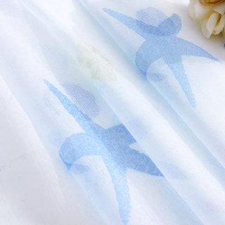 Starfish Baby Blue Sheer Curtain 2