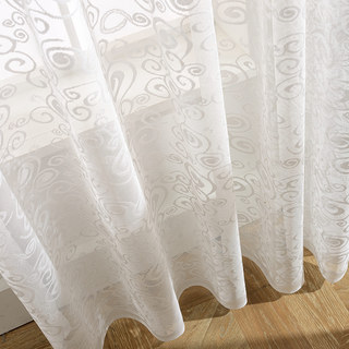 Starry Night White Shimmering Lace Sheer Curtain 2