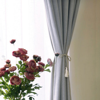 Subtle Spring Silver Gray Curtain Drapes 3