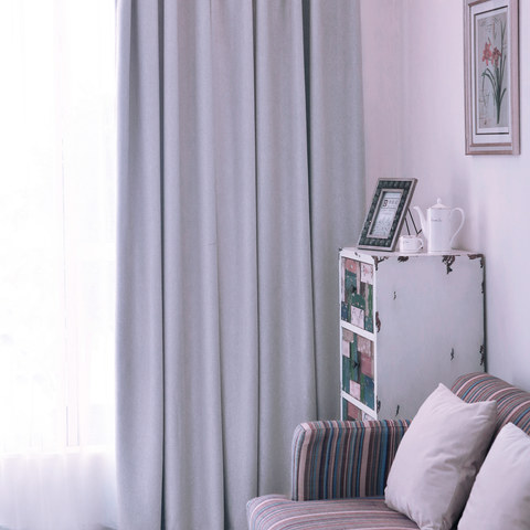 Subtle Spring Silver Gray Curtain Drapes 1