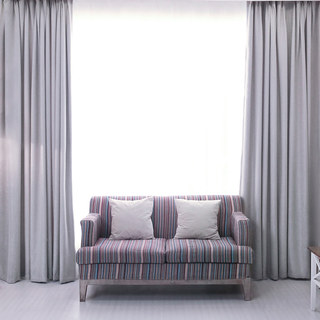 Subtle Spring Silver Gray Curtain Drapes 2