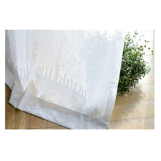 Woodland Walk White Tree And Leaf Jacquard Sheer Net Curtains 6