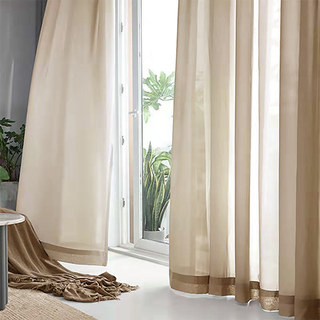 Soft Breeze Mocha Chiffon Sheer Curtain 1