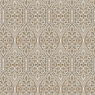 Folk Heart Scandinavian Floral Heavy Chenille Jacquard Coffee Brown Curtain 5