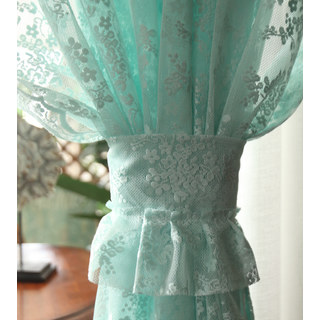 Posey Pastel Green Lace Net Curtains 7