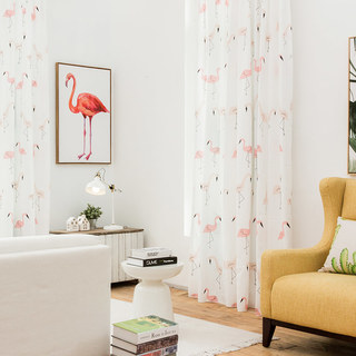 Flamingos Pink Dream Curtain 2
