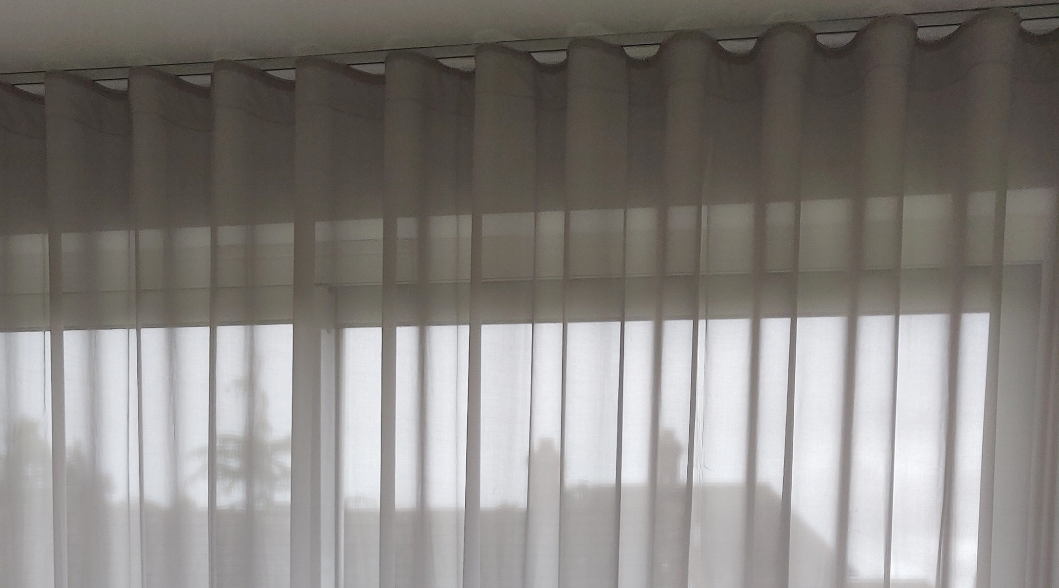 Light Grey Sheer Wave Curtains