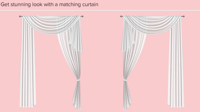 D A Sheer Curtain Scarf Over Rod, How To Hang 2 Scarf Curtains