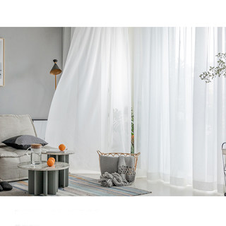 Soft Breeze Brilliant White Chiffon Sheer Curtain 6