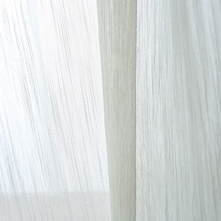 Silk Waterfall White Striped Chiffon Sheer Curtain 3