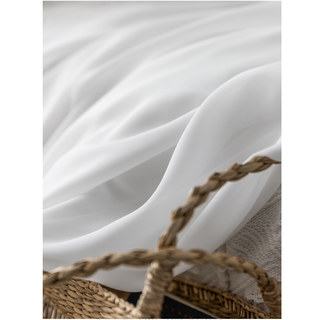 Soft Breeze Brilliant White Chiffon Sheer Curtain 7