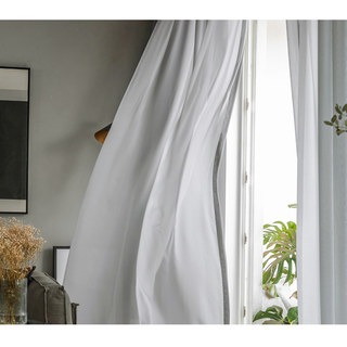 Soft Breeze Gray Chiffon Sheer Curtain 6