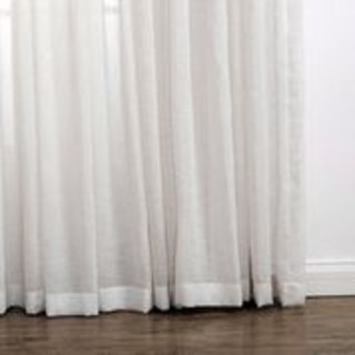 Daytime Textured Weaves Vanilla White Sheer Curtain 2