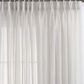 Daytime Textured Weaves Vanilla White Sheer Curtain 3