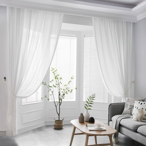 white sheer curtains