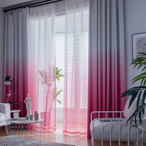 The Perfect Blend Ombre Pink Curtain 1