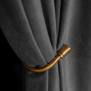 Premium Dark Charcoal Velvet Curtain Drapes 1