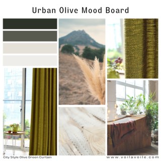 City Style Olive Green Curtain 7