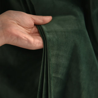 Premium Deep Forest Green Velvet Curtain Drapes 4