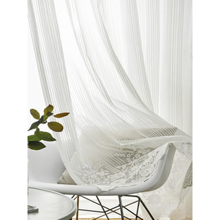 Morning Chamomile Ivory White Lace Sheer Curtain 5