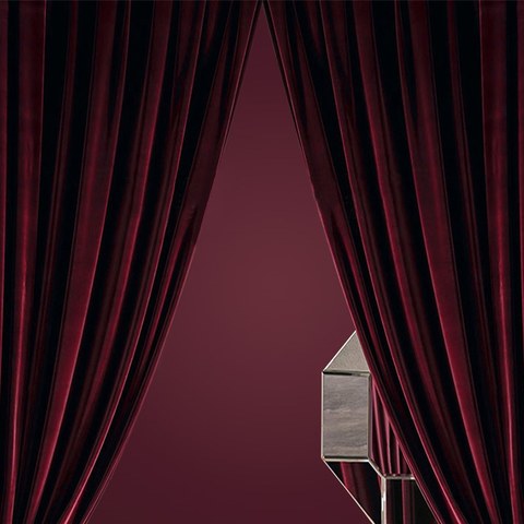 Premium Roses and Wine Burgundy Red Velvet Curtain Drapes 1