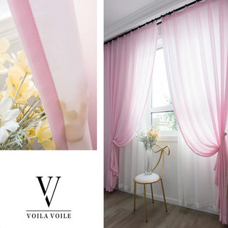 Silk Road Candyfloss Pink Textured Chiffon Sheer Curtain 3