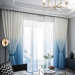 The Perfect Blend Ombre Sapphire Blue Curtain 5