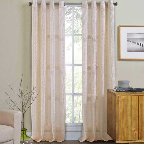 Candy Crushed Sheer Curtain Pastel Pink Color 1