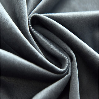 Luxury Metallic Blue Gray Blackout Velvet Curtain Drapes 9