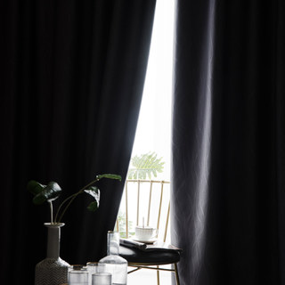 Rippled Waves Supethick Light Gray Blackout Curtain Drapes 10