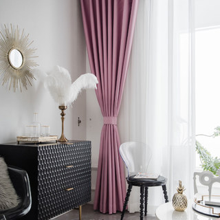 Superthick Blush Pink Blackout Curtain Drapes 12