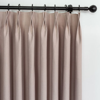 Herringbone Blush Pink 100% Blackout Curtain Drapes 10