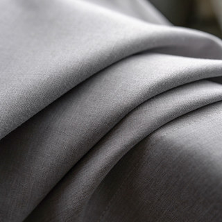 Herringbone Light Lilac Grey 100% Blackout Curtain Drapes 11
