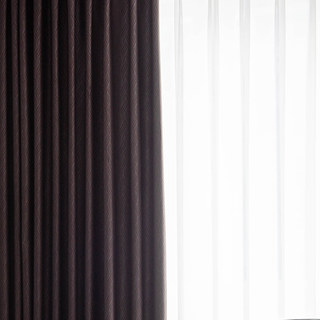 Superthick Willow Leaves Coffee Brown Blackout Curtain Drapes 4