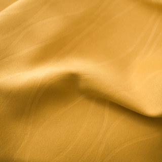 Rippled Waves Superthick Lemon Yellow Blackout Curtain Drapes 12