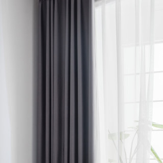 Superthick Light Gray Blackout Curtain Drapes 5