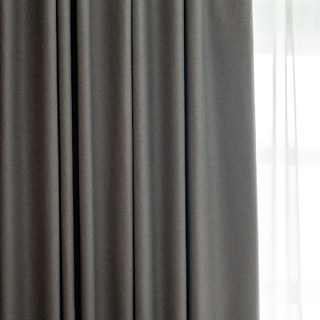 Herringbone Gray 100% Blackout Curtain Drapes 15