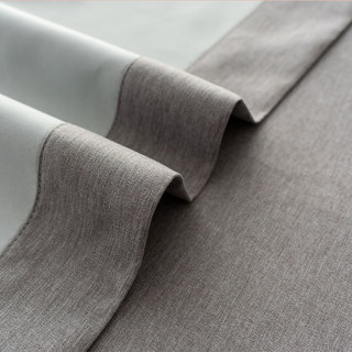 Herringbone Gray 100% Blackout Curtain Drapes 14