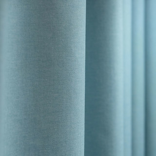 Herringbone Pastel Blue 100% Blackout Curtain Drapes 12