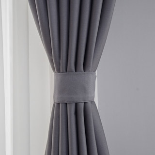 Superthick Light Gray 100% Blackout Curtain Drapes 15