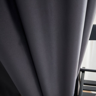 Superthick Light Gray 100% Blackout Curtain Drapes 11