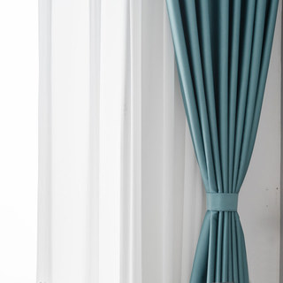 Superthick Turquoise Green Blackout Curtain Drapes 14